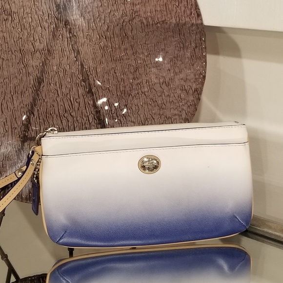 COACH Blue Ombre Go Go Wristlet - Picture 2 of 7